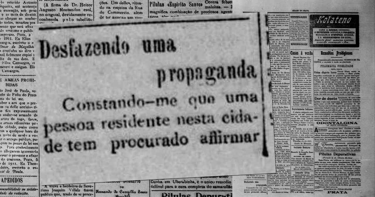 jornal antigo prata triangulo mineiro tuberculose